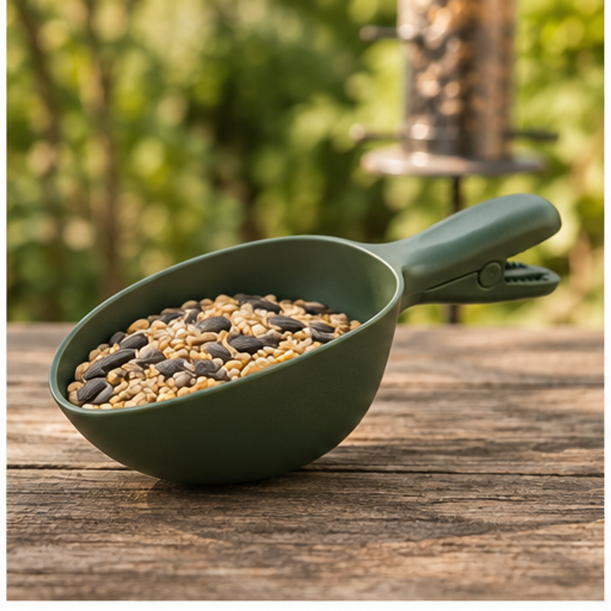 Birdseed Scoop with Bag Clip — lifestyle