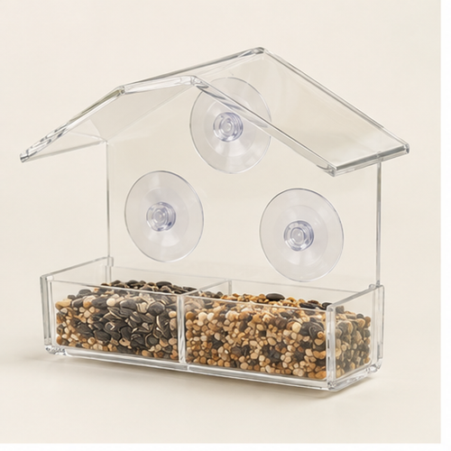 Clear Window Bird Feeder — hero