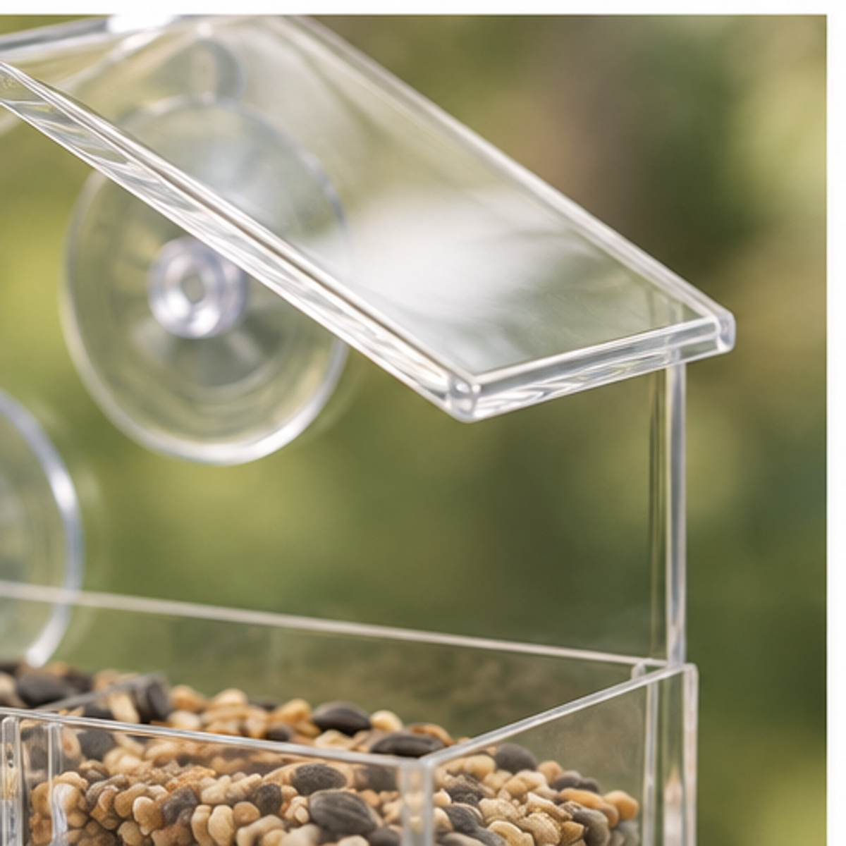 Clear Window Bird Feeder — detail