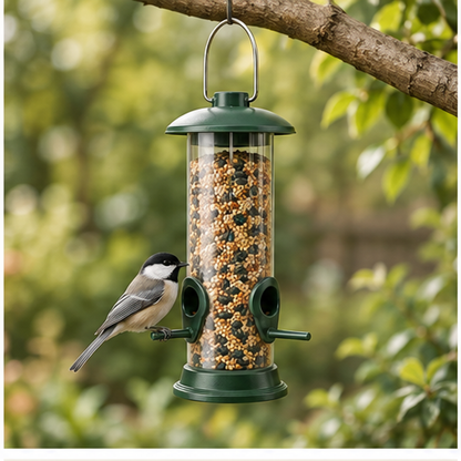 Hanging Tube Bird Feeder — lifestyle